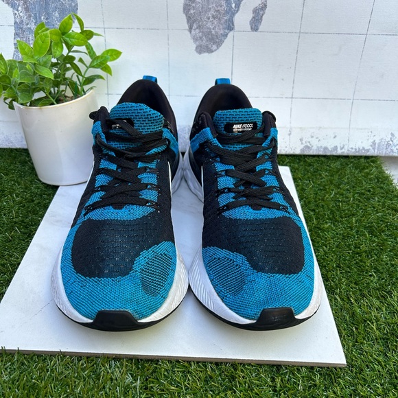 NIKE React Infinity flyknit 2 Running Blue Orbit & black size 12 - Picture 3 of 13